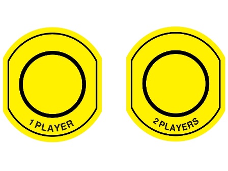 Player 1 & 2 button collar repro artwork